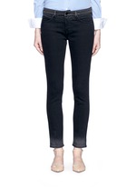 Detail View -Click To Enlarge 'Ankle Slim' dipped fade hem jeans