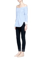 Figure View -Click To Enlarge 'Ankle Slim' dipped fade hem jeans
