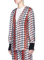 Front View -Click To Enlarge Strawberry print silk twill pyjama shirt