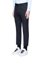 Front View -Click To Enlarge Slim fit rolled cuff pants