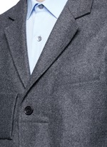 Detail View -Click To Enlarge Reversible pinstripe patchwork wool flannel blazer