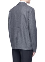 Back View -Click To Enlarge Reversible pinstripe patchwork wool flannel blazer