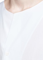 Detail View -Click To Enlarge Drape front cotton shirt