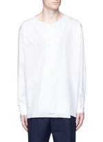 Main View -Click To Enlarge Drape front cotton shirt
