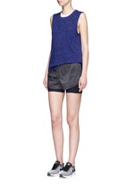 Figure View -Click To Enlarge Abstract print cotton muscle tank top