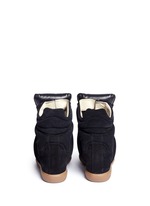 Back View -Click To Enlarge 'Bekett' padded leather tongue suede sneakers