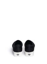 Back View -Click To Enlarge Twill flatform skate slip-ons
