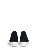 Front View -Click To Enlarge Twill flatform skate slip-ons