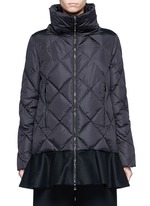Main View -Click To Enlarge 'Vouglans' diamond quilted peplum hem down jacket