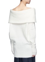 Back View -Click To Enlarge 'Daze' foldover collar mohair blend sweater