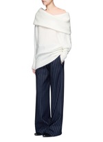 Figure View -Click To Enlarge 'Daze' foldover collar mohair blend sweater