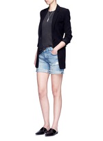 Figure View -Click To Enlarge 'The Boyfriend' distressed rolled denim shorts