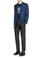 Figure View -Click To Enlarge Slim fit notch lapel wool blazer