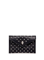 Main View -Click To Enlarge Skull stud envelope leather card holder