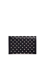 Figure View -Click To Enlarge Skull stud envelope leather card holder