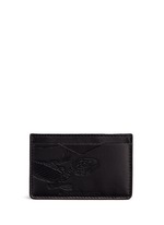 Main View -Click To Enlarge Lizard skeleton debossed leather card holder