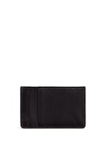 Figure View -Click To Enlarge Lizard skeleton debossed leather card holder