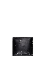 Back View -Click To Enlarge Stud pixel skull leather bifold wallet