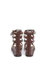 Back View -Click To Enlarge 'Rockstud Rolling' cabochon leather gladiator sandals