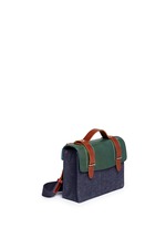 Detail View -Click To Enlarge Zazie leather denim mini satchel