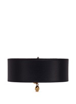 Figure View -Click To Enlarge AMQ skull charm leather bracelet
