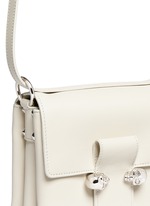 Detail View -Click To Enlarge Twin skull leather satchel