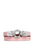 Main View - Click To Enlarge Main View - Click To Enlarge - Alexander McQueen - Horsebit twin skull double wrap leather bracelet