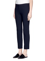 Front View -Click To Enlarge Slim fit cotton blend pants