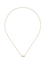 Main View -Click To Enlarge 'Three Stone' diamond 18k yellow gold necklace