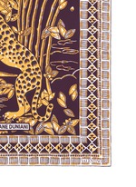 Detail View -Click To Enlarge Tribal cheetah print silk twill scarf