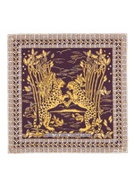 Main View -Click To Enlarge Tribal cheetah print silk twill scarf