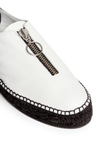 Detail View -Click To Enlarge 'Devon' zip leather espadrille sneakers