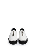 Front View -Click To Enlarge 'Devon' zip leather espadrille sneakers