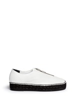 Main View -Click To Enlarge 'Devon' zip leather espadrille sneakers