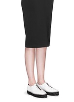 Figure View -Click To Enlarge 'Devon' zip leather espadrille sneakers