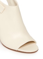 Detail View -Click To Enlarge 'Nadia' cutout heel peep toe leather booties