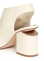 Detail View -Click To Enlarge 'Nadia' cutout heel peep toe leather booties