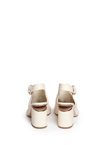 Back View -Click To Enlarge 'Nadia' cutout heel peep toe leather booties