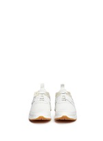 Front View -Click To Enlarge 'Molecular Runner' nubuck leather mesh sneakers
