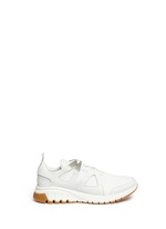 Main View -Click To Enlarge 'Molecular Runner' nubuck leather mesh sneakers