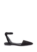 Main View -Click To Enlarge 'Lauren' ankle strap suede flats
