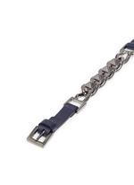 Detail View -Click To Enlarge 'Rockstud' chain leather bracelet