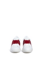 Front View -Click To Enlarge Colourblock leather stud sneakers