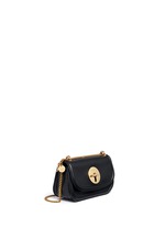 Front View -Click To Enlarge 'Lois' turnlock sheepskin leather shoulder bag