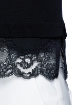 Detail View -Click To Enlarge 'Lilany' scalloped lace hem wool sweater