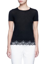 Main View -Click To Enlarge 'Lilany' scalloped lace hem wool sweater