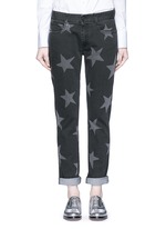 Detail View -Click To Enlarge Star print skinny boyfriend jeans