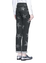 Back View -Click To Enlarge Star print skinny boyfriend jeans