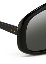 Detail View -Click To Enlarge Oversize pentagon acetate sunglasses