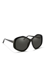 Figure View -Click To Enlarge Oversize pentagon acetate sunglasses